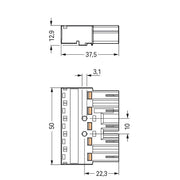 WAGO - Steckverbinder für steckbare Gebäudeinstallation Stecker 770-435 0,5-4mmq weiß − 50 Stück