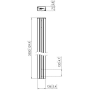 Vogels - Halterung für Audio-/Videosysteme Vertikales Profil PUC2933 sw Connect-it,330cm