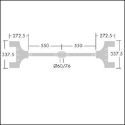 Thorn - Mechanisches Zubehör/Ersatzteile für Leuchten Doppelausleger OLSYS2 BRX2#96262307 1000MM MTP ALU