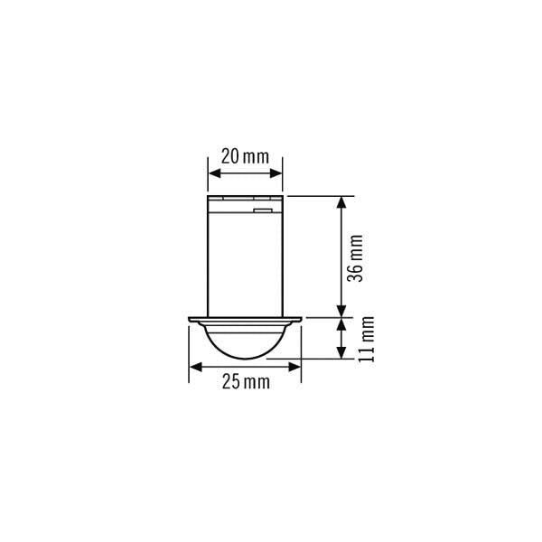 ESYLUX - Bewegungsmelder/Präsenzmelder komplett Deckeneinbau-Präsenzmelder PD-C 360i/6 mini 360 Grad
