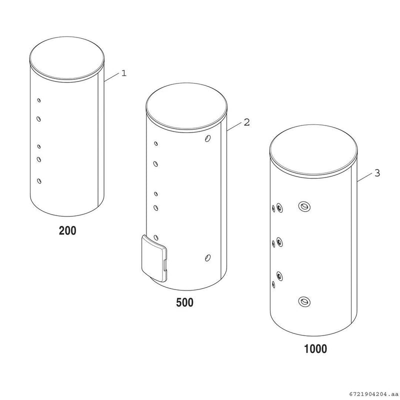 Bosch Thermotechnik - Speicher für Zentralheizung/Wärmepumpe Pufferspeicher BP500EP1C STORA f.Wärmepumpen