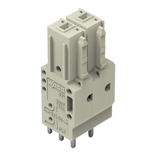 WAGO GmbH & Co. KG - Leiterplattensteckverbinder THT-Federleiste gerade 831-3502 Maß 7,62mm,lgr − 48 Stück