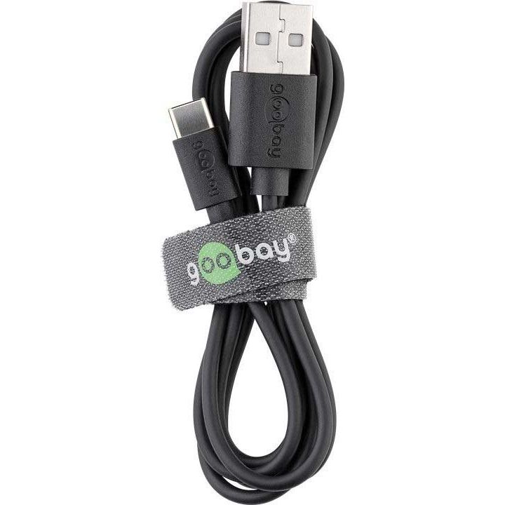 Goobay - Zubehör/Ersatzteile für Batterie/Akku/Ladegerät Sync/Ladekabel 59124 3m,max.480 Mbit/s,sw