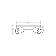 Brumberg Leuchten - Decken-/Wandleuchte Anbauleuchte 2x GU10 57132170