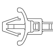 HellermannTyton - Kabelbinder Befestigungsbinder RT50RSF-PA66-BK(100) 215x4,6 schwarz − 100 Stück