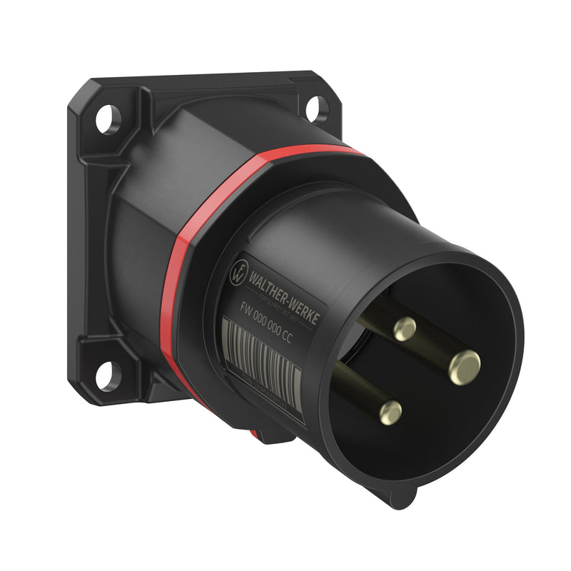 Walther Werke - CEE-Gerätestecker (IEC 60309) CEE NEO Anbaugerätestecker FW712309SK schräg 16A 3P 9h