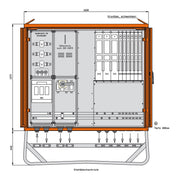 Walther Werke - Baustromverteiler Anschlussschrank WA0055 277kVA,10 NH-Abgang