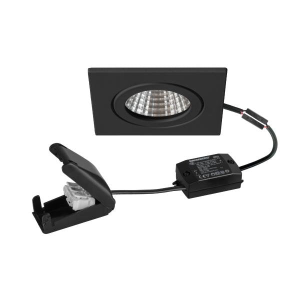 Brumberg Leuchten - Downlight/Strahler/Flutlicht LED-Einbaudownlight 230V 38476083 3000K, sw