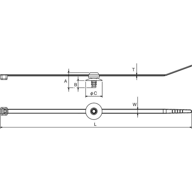 HellermannTyton - Kabelbinder Befestigungselement 156-00338(100) − 100 Stück