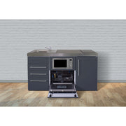 Stengel - Mini-Küche Miniküche Premiumline MPGSMS3SG160KSGKFlBr Schiefergrau