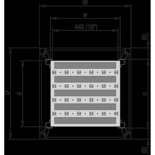 Schroff - Komponente für den Ausbau (Schaltschrank) Fachboden 22117842 600mm
