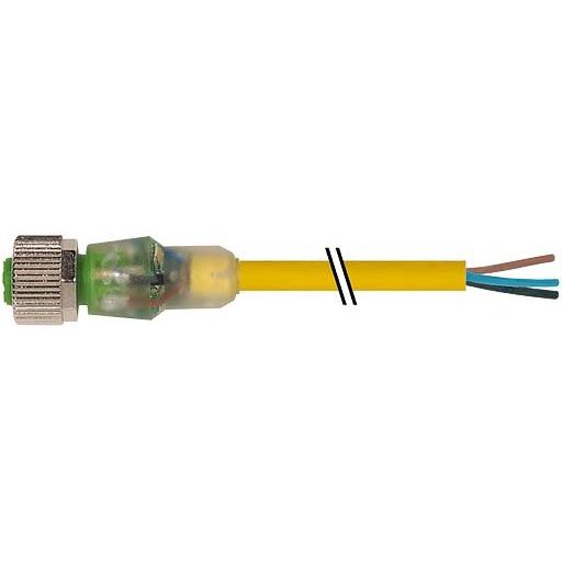 Murrelektronik - Konfektioniertes Sensor-Aktor-Kabel Buchse M12 gerade 10M LED 7000-12261-0531000 m.freiem Leitungsen. − 1 Stück