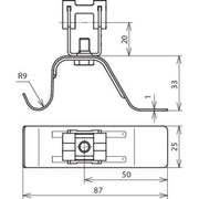 DEHN - Dachleitungshalter für Blitzschutz Dachleitungshalter DLHDG8H20L87EHV2A DEHNgrip NIRO
