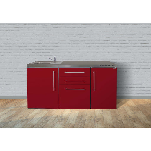 Stengel - Mini-Küche Miniküche Premiumline MPBR170KSreBli2Sn Bordeauxrot