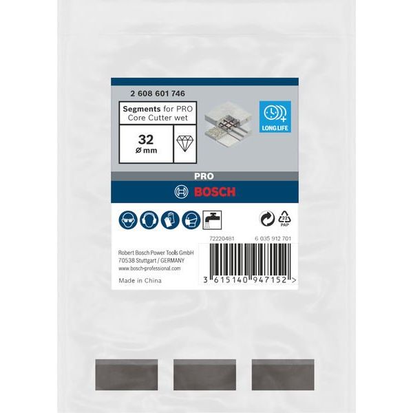 Bosch - Bohrkrone Segmente für PRO 2608601746 Diamantnassbohrkrone