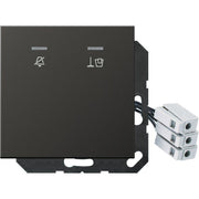 Jung - Abdeckung/Bedienelement für Installationsschalterprogramme Hotelabdeckung AL CU KO5 M 230 AN mit LED-Einheit 230V