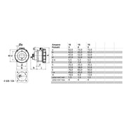 Bals Elektrotech - CEE-Anbausteckdose (IEC 60309) Anbausteckdose gerade 16A 13730 5p 110V 4h IP67