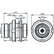 Telegärtner - Koax-Kupplung 7-16 Verbindungsstück 100024557 Bu-Bu 50 Ohm