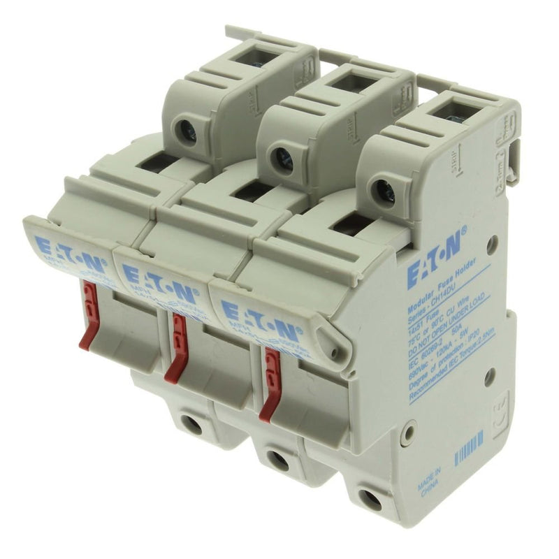 Eaton - Halter für zylindrische Sicherung Sicherungshalter Niedersp. 3 POLE 14X51 MFH 50A AC 690V 3polig − 2 Stück