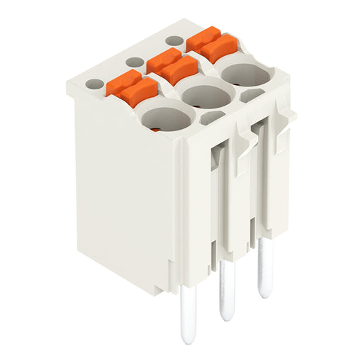 WAGO - Leiterplattensteckverbinder 1-Leiter-THT-Federleiste 2091-1173 CAGE CLAMP,lichtgrau − 200 Stück