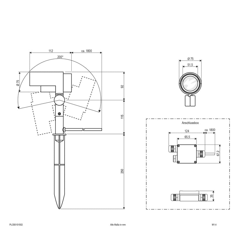 EVN Lichttechnik - Downlight/Strahler/Flutlicht Gartenspot PLC65151502 934lm 200-240V 3000K