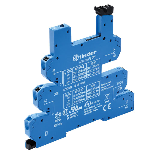 Finder - Relaissockel Push-In-Fassung 93.66.3.230 f. Rel. 34.51/34.81 − 10 Stück by Finder
