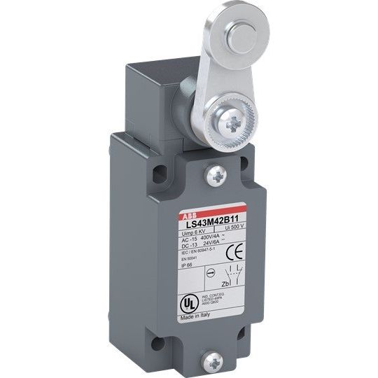 ABB Stotz S&J - Einzelpositionsschalter Standard-Positionsschalter LS43M42B11 Metall-Gehäuse IP66