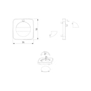 BEG Brück Electronic - Zubehör/Ersatzteile für Bewegungsmelder Zentralplatte 55x55 39242