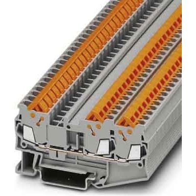Phoenix Contact - Durchgangs-Reihenklemme 3-Leiterklemme QTC 1,5-TWIN gr 0,25-1,5qmm − 50 Stück