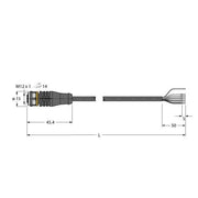 Turck - Konfektioniertes Sensor-Aktor-Kabel Aktuator- u. Sensorleitung RKS4.5T-20/TEL PVC