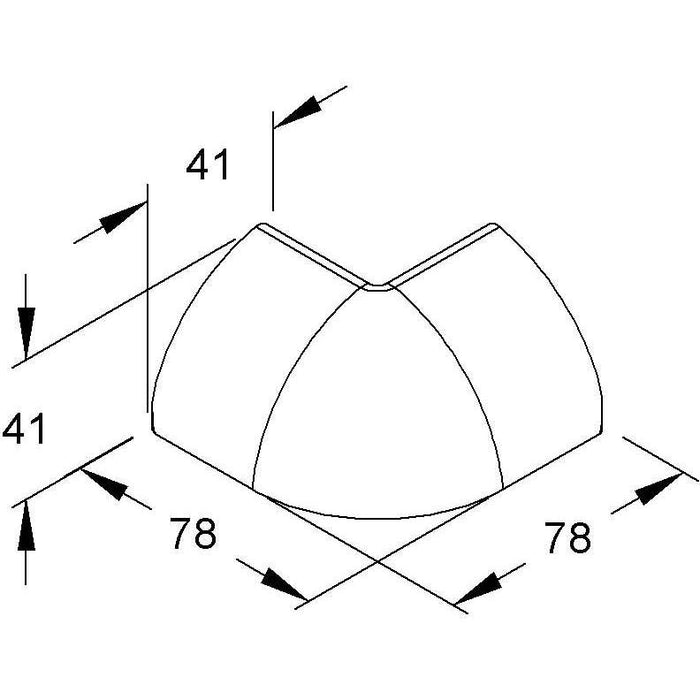 HKL - Außeneck für Leitungsführungskanal Außeneck rws EDKA50.3 − 2 Stück
