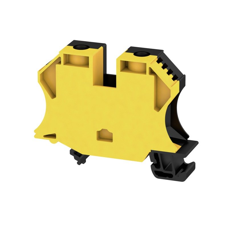 Weidmüller - Durchgangs-Reihenklemme Klemme WDU 35N GE/SW Schraubanschl.,35mm² − 20 Stück