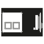 Jung - Behindertenelement für Installationsschalterprogramme Dienstzimmereinheit NRS CD 0834 DZE WW für Notrufsystem