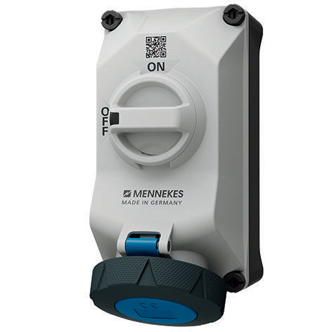 Mennekes - CEE-Steckdose abschaltbar, abgesichert (IEC 60309) Wandsteckdose 5604509G DUO 32A5P9h 230V