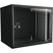 Enoc - Netzwerkgehäuse Wandschrank SNP 9HE sw W3 9-4-S-SNP 19"550x400x448mm