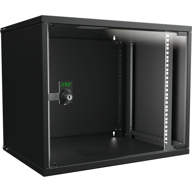 Enoc - Netzwerkgehäuse Wandschrank SNP 9HE sw W3 9-4-S-SNP 19"550x400x448mm