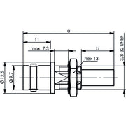 Telegärtner - Koax-Steckverbinder BNC-Kabeleinbaubuchse 100023379 50Ohm cr/cr