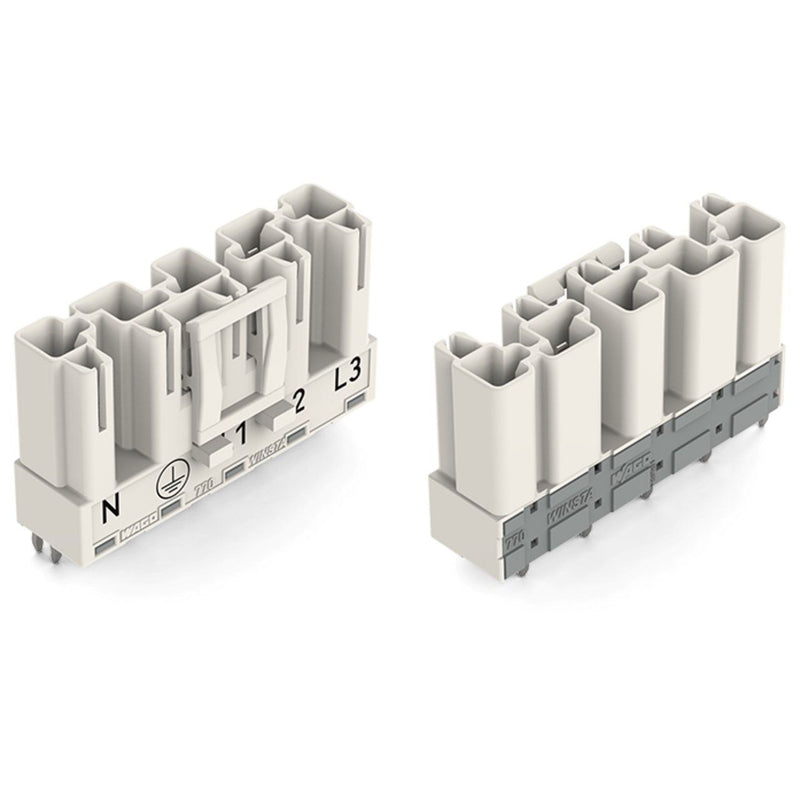 WAGO - Leiterplattensteckverbinder Stecker für Leiterplatten 770-835 5-polig,weiß − 50 Stück