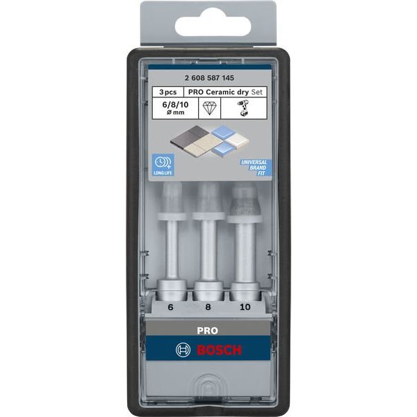 Bosch - Bohrkronenset PRO Ceramic dry 2608587145 Bohrer-Set 6 x 33 8