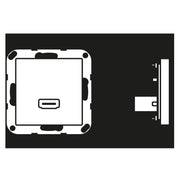Jung - Multifunktions-Anschlussdose Multimedia-Anschluss sw MA A 1112 SW HDMI m.Tragring