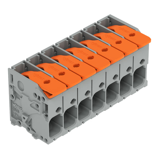 WAGO - Leiterplattenklemme Hebel 2606-1107/020-000 6mm²,grau − 35 Stück