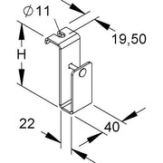 Niedax - Deckenbefestigung für Kabeltragsystem Deckenbefestigungs-Bügel KRDB 60 F − 10 Stück