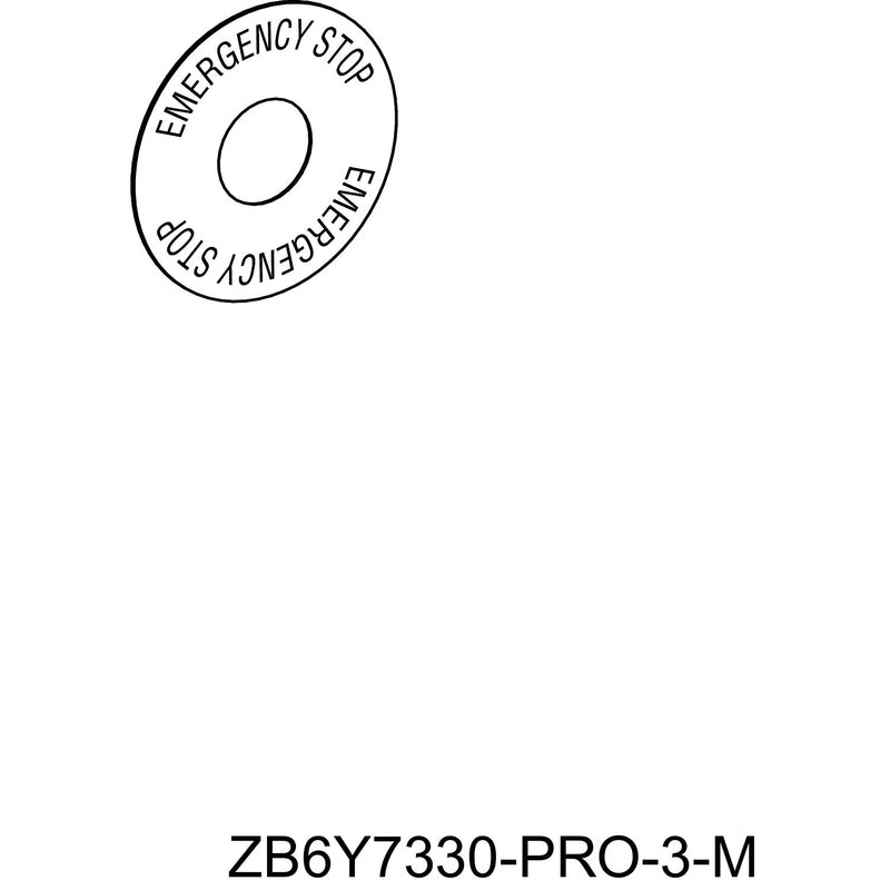 Schneider Electric - Bezeichnungsschild für Befehlsgeräte Schild ZB6Y7330 ge D=45mm