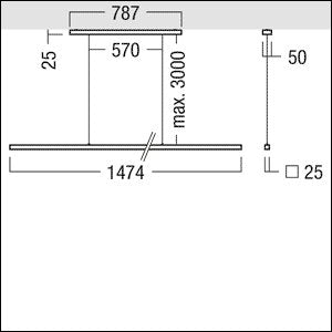 Zumtobel Group - Pendelleuchte LED-Pendelleuchte LINETIK #42950953 830, ws