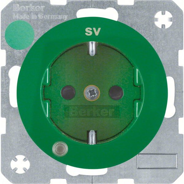 Berker - Steckdose SCHUKO-Steckdose gn/gl 41102003 Kontroll-LED