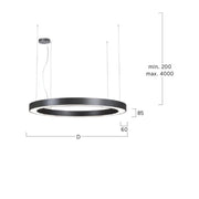 Lightnet - Pendelleuchte LED-Pendelleuchte RG3OSE-840M-D600-K 4000K, silber