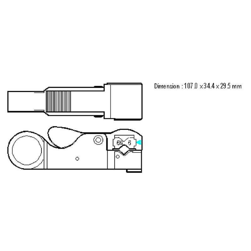 EFB-Elektronik - Spezialwerkzeug für Kommunikationstechnik Abisolierwerkzeug 52536.2 f.Koax-Leitungen