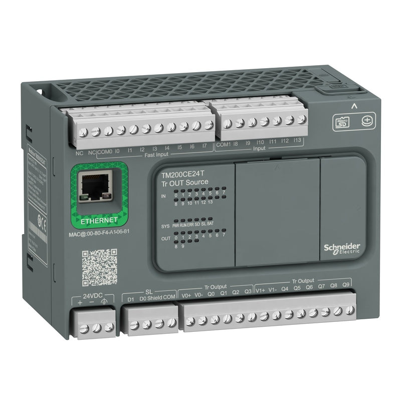 Schneider Electric - SPS-Grundgerät M200 24I/O, TM200CE24T Dc24,14In,10Out