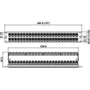 Metz Connect - Patchpanel Kupfer Patchfeld C6Amodul 48Port 130B11P4-E 1,5HE, 180 Edelstahl