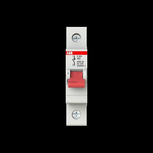 ABB Stotz S&J - Schalter für Reiheneinbau Hauptschalter E201/25R 25A 1p. rot